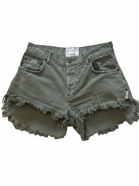 One Teaspoon "Le Wolves" High-Waisted Denim Shorts